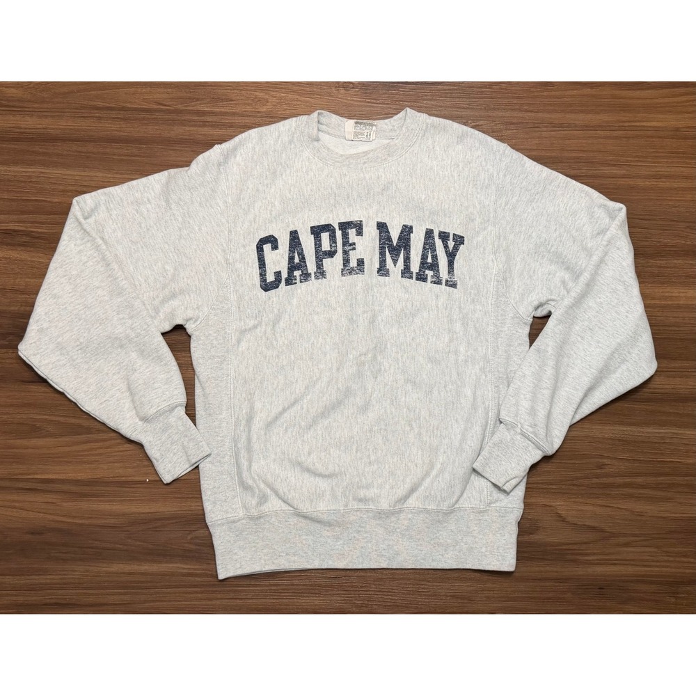 Champion Reverse Weave Cape May Faded Sweatshirt Mens Gray Pullover Sz S